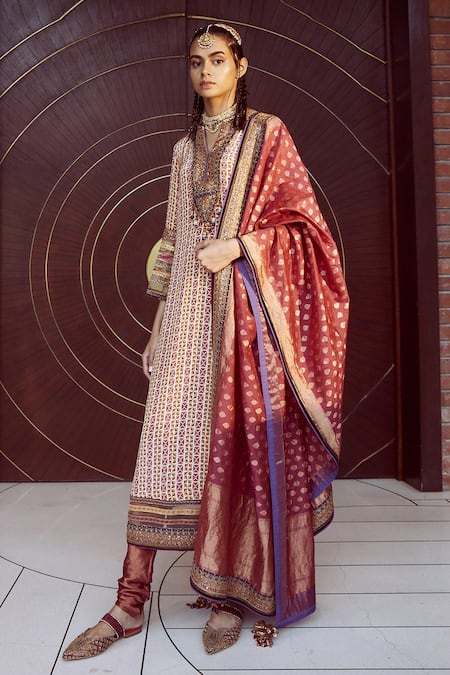 Tarun Tahiliani Geometric Print Kurta Set 