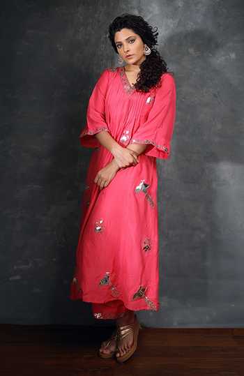 Punit Balana The Alia Applique Work Choga Kurta Set 