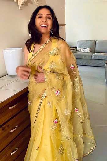 Aarti Sethia Gota Embroidered Saree With Blouse