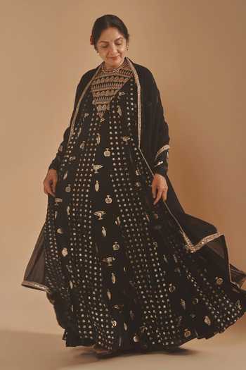 Masaba Embroidered Anarkali With Dupatta