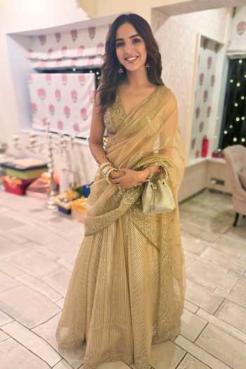 Buy Reeti Arneja Gold Organza, Georgette Gota Al Mallika Stripe Embellished Bridal Lehenga Set at Aza Fashions Buy_Reeti Arneja_Gold Organza, Georgette Gota Al Mallika Stripe Embellished Bridal Lehenga Set _at_Aza_Fashions