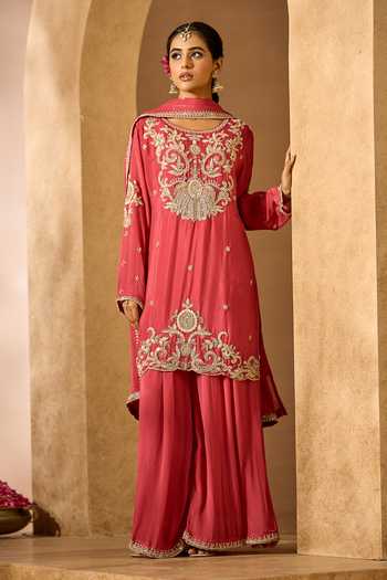 Samyukta Singhania Embroidered Kurta Sharara Set 