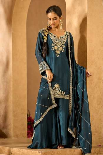 Samyukta Singhania Embroidered Kurta Sharara Set 
