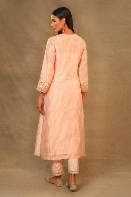 Anantaa By Roohi Chanderi Tissue Embroidered Tunic 