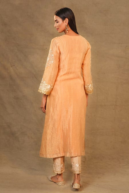 Anantaa By Roohi Chanderi Tissue Embroidered Tunic 