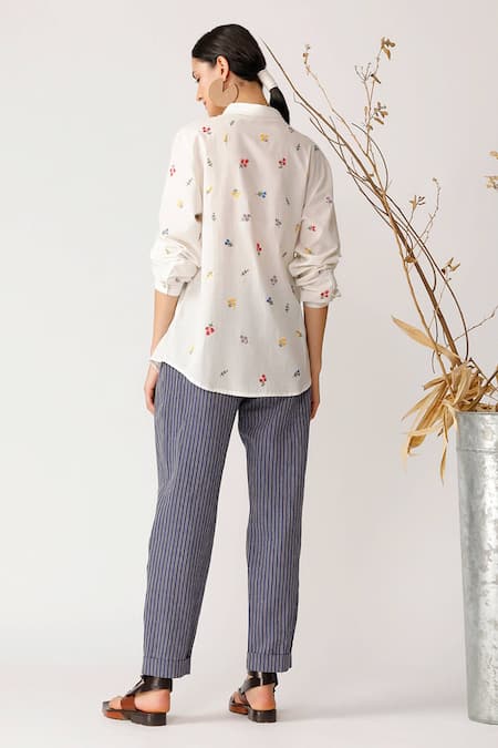 Shop Payal Pratap White Embroidered Shirt at Aza Fashions Shop_Payal Pratap_White Embroidered Shirt _at_Aza_Fashions