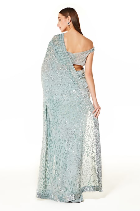 Rabani & Rakha Zaynab Hand Embroidered Saree With Blouse 