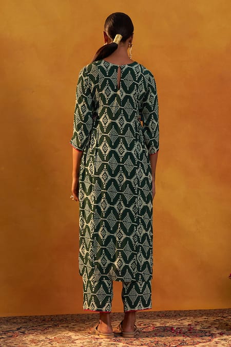 Rekha Agra Moroccan Print Kurta & Pant Set 