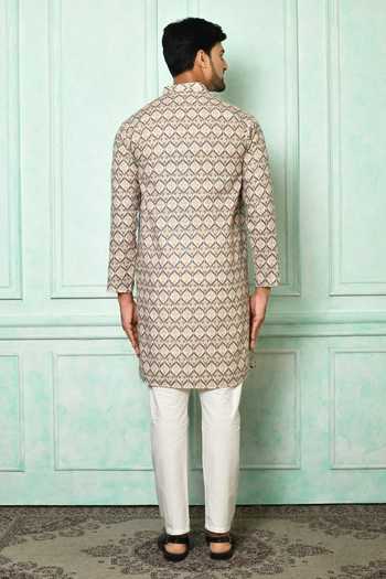 Shop Arihant Rai Sinha Multi Color Kurta Printed, Aligarh Pyjama Geometric And & Set at Aza Fashions Shop_Arihant Rai Sinha_Multi Color Kurta Printed, Aligarh Pyjama Geometric And & Set_at_Aza_Fashions