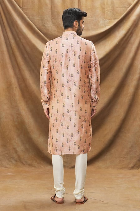 Arihant Rai Sinha Botanic Print Kurta & Churidar Set 