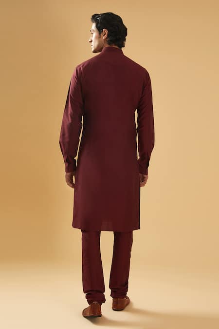 Raghavendra Rathore Blue Full Sleeve Kurta Set 