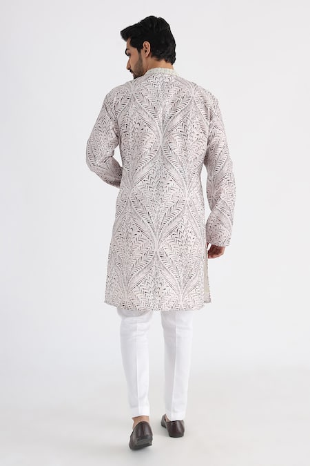 Smriti By Anju Agarwal Aaref Linen Printed Kurta Set 