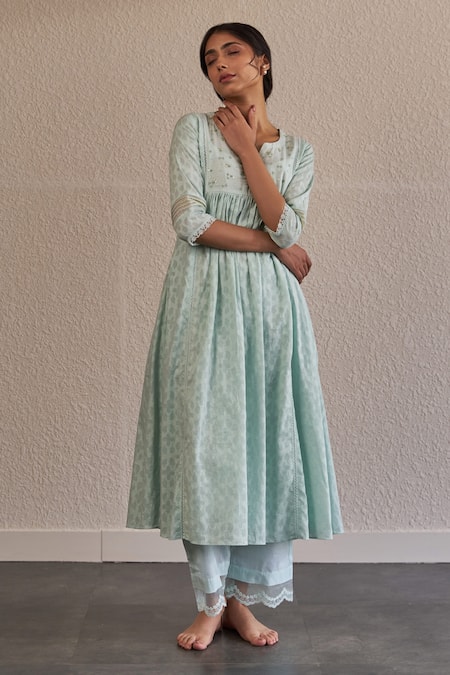 Label Mansi Nagdev Gauri Embroidered Yoke Anarkali Set 