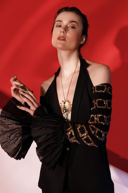 Sanchi Juneja Bell Sleeved Top & Pant Set 