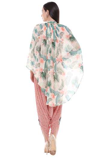 Soup By Sougat Paul Printed Jumpsuit with Cape 