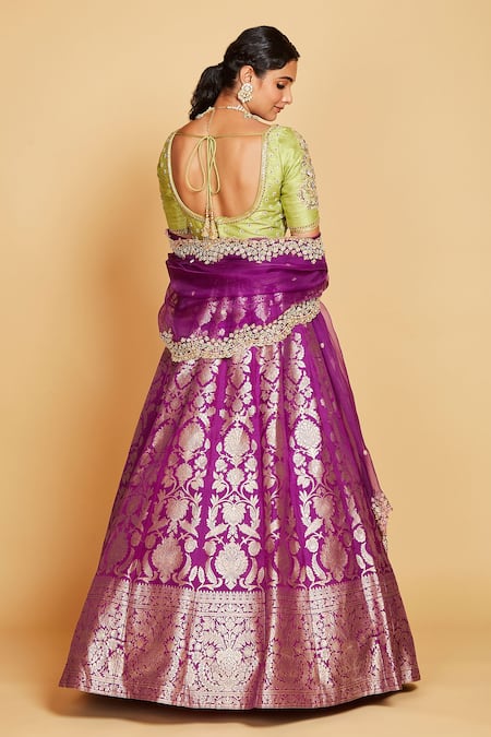 Amrin Khan Flower Mandala Pattern Lehenga Set 