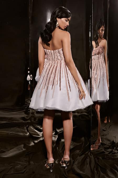 Masumi Mewawalla Corset Embroidered Dress 