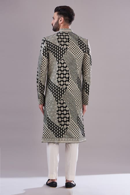 Kasbah Velvet Embroidered Sherwani Set 