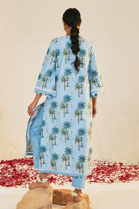 Sage Saga Pihu Printed Kurta Palazzo Set For Kids