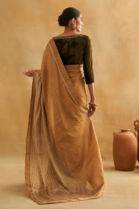 Taisha Pure Silk Velvet Hand Embroidered Blouse 