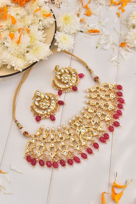 Swabhimann Kundan Embellished Choker Set 