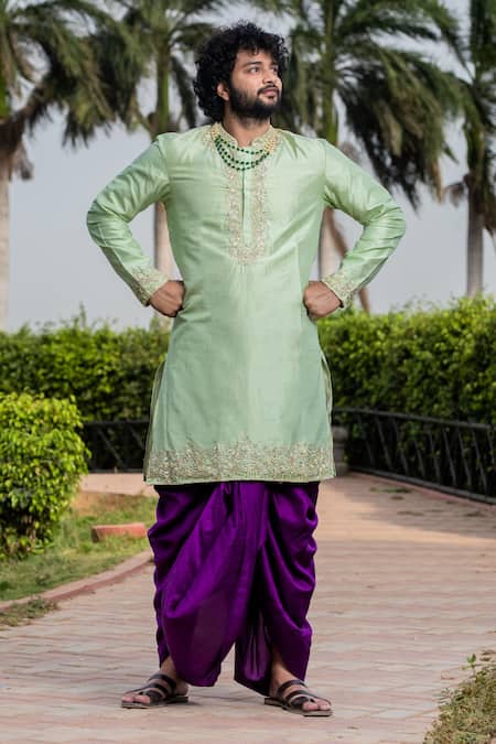 Buy White Front Open Kurta With Off White Box Pants by SONIYA.G Men at  Ogaan Online Shopping Site