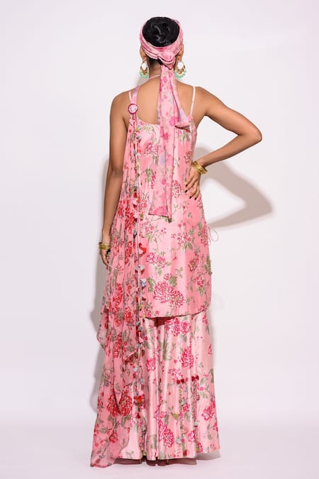 Aangan By Parul Sequin Embroidered Kurta Sharara Set 