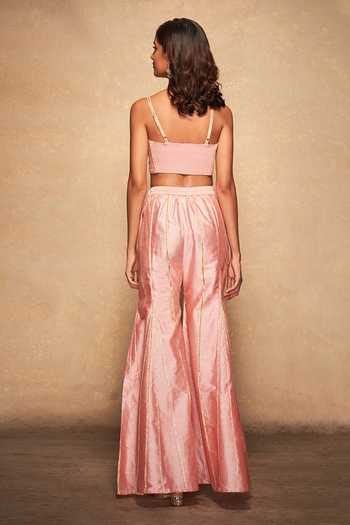 Gulabo By Abu Sandeep Pure Chanderi Silk Bralette 