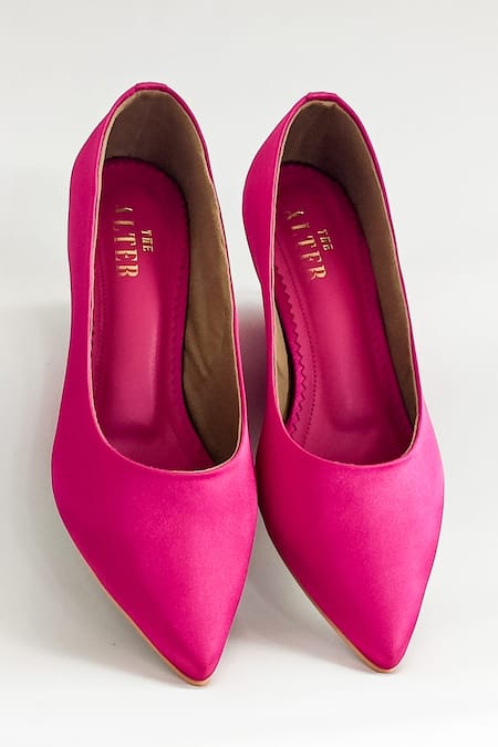 Buy Pink Rhinestones Weekend Halo Embellished Heels by Anaar Online at Aza  Fashions.