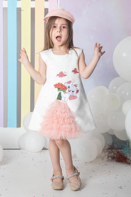 Girls white best sale shift dress