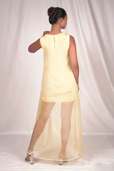 Seesa Embroidered Bodice Double Layered Dress 