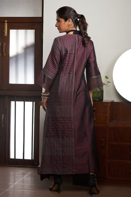 Bodhi Tree Woven Checkered Kaftan 