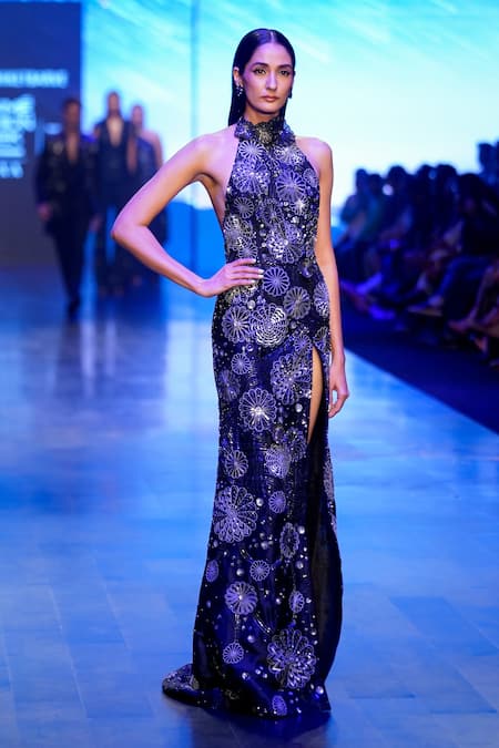 Nachiket Barve Galaxy Column Gown 