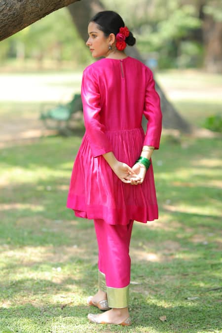 Raiman Embroidered Flared Tunic & Pant Set 