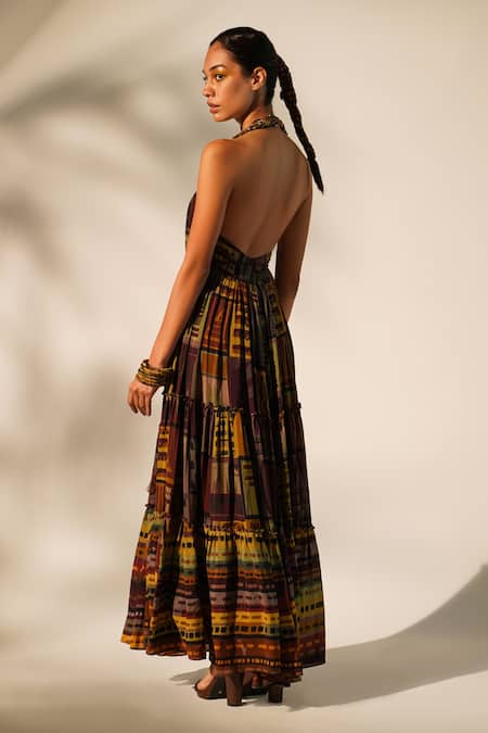 Nikita Mhaisalkar Neckline Embroidered Gown 