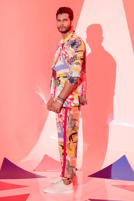 Esha L Amin Stella Abstract Print Joggers 