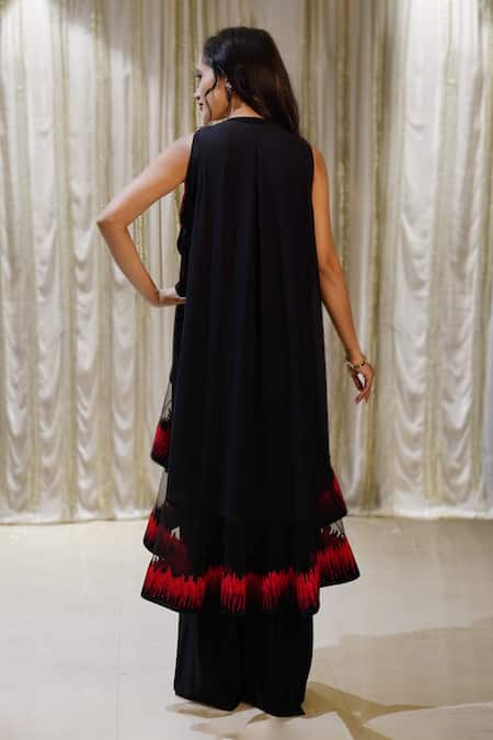 Archana Kochhar Cosmic Fireburst Embroidered Jacket Kurta Set 