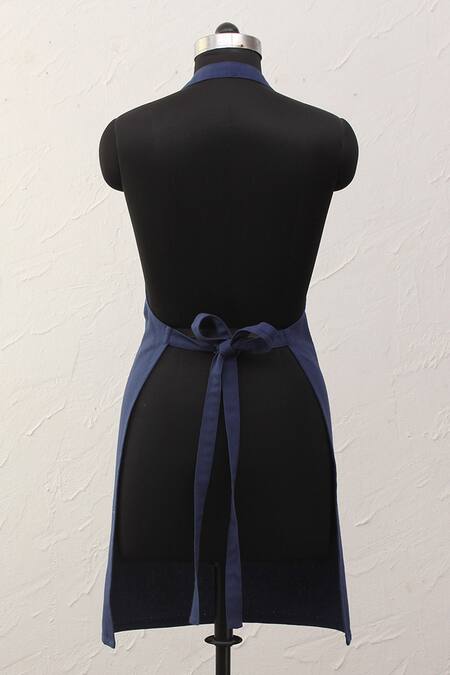 Shop House This Blue 100% Cotton Spring Clean Apron at Aza Fashions Shop_House This_Blue 100% Cotton Spring Clean Apron_at_Aza_Fashions