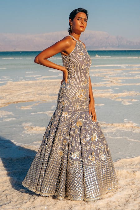 Sahil Kochhar Waqif Floral Embroidered Gown 