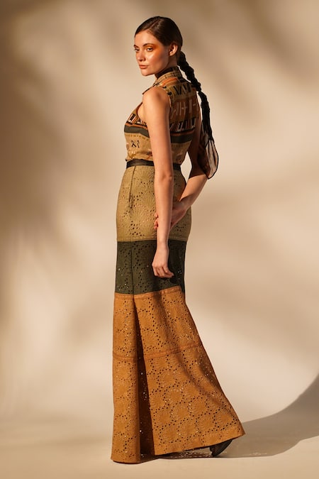 Nikita Mhaisalkar Schiffli Skirt 