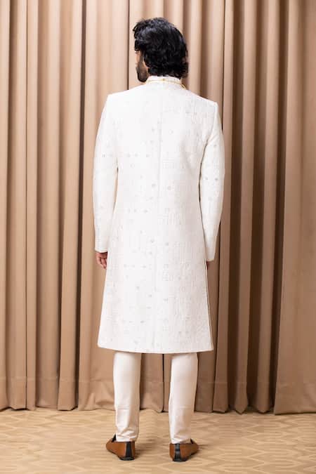 Ankit V Kapoor Hasan Thread Embroidered Sherwani Set 