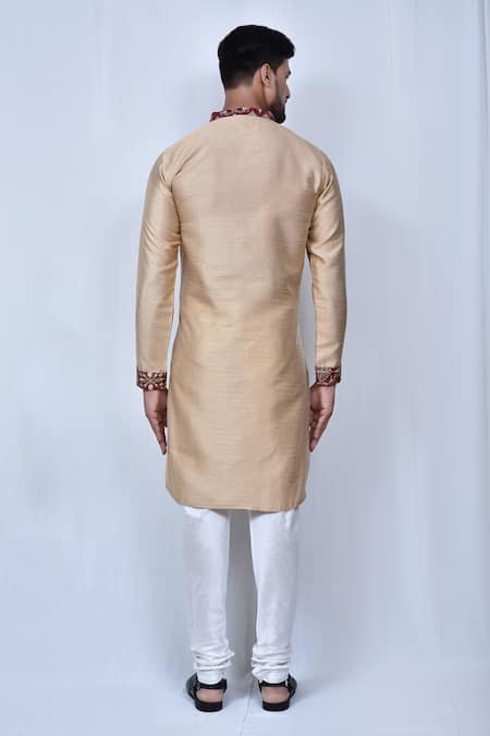 Adara Khan Beige Floral Kurta Set 