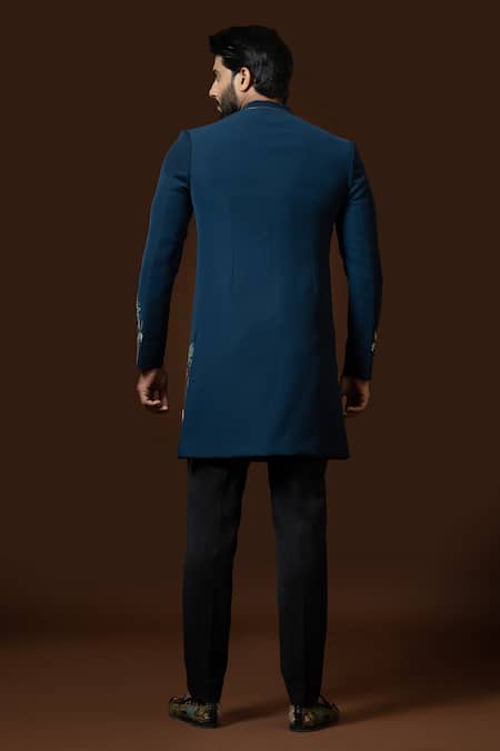 PAARSH Nairobi Jungle Embroidered Achkan Trouser Set 