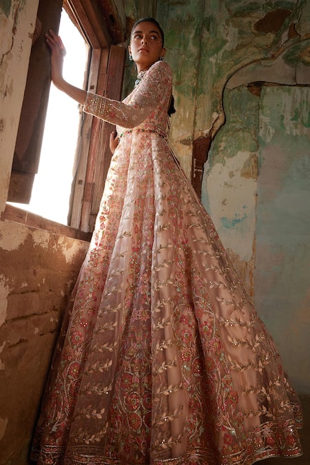 Tamanna Punjabi Kapoor Flower Vine Embroidered Anarkali With Dupatta 