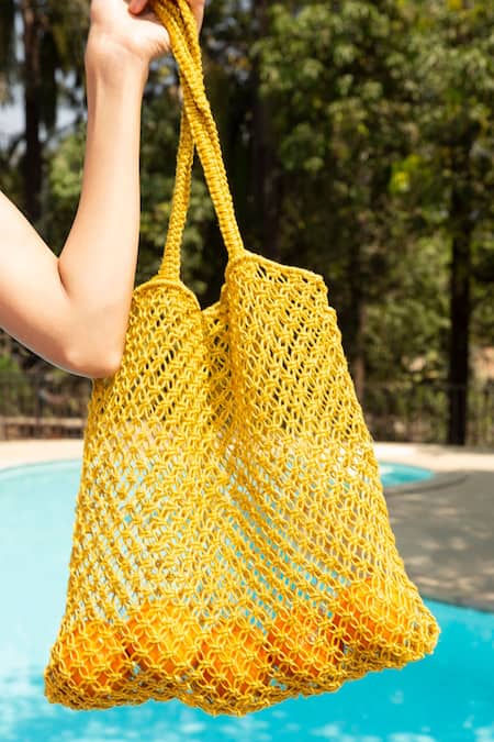 Riti Kinnari Macrame Work Beach Bag 