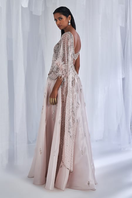 Dolly J Oksana Organza Embroidered Lehenga Set 