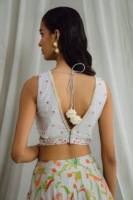 Drishti & Zahabia Floral Print Panelled Lehenga Set 