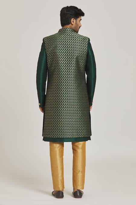 Arihant Rai Sinha Floral Pattern Jacket & Sherwani Set 