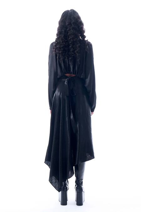 Aroka Stargaze Embroidered Asymmetric Skirt 