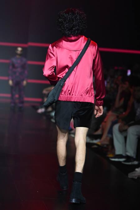 Shop Dhruv Vaish Black Velvet Solid Shorts at Aza Fashions Shop_Dhruv Vaish_Black Velvet Solid Shorts_at_Aza_Fashions